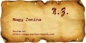 Nagy Zenina névjegykártya